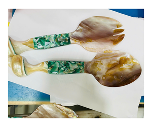 ช้อนหอยมุกคาเวียร์หรูหราสำหรับคุณแม่ในร้านอาหารโรงแรมเปลือกหอยขัดมันด้วยรูปหัวใจสำหรับตกแต่งบ้าน - Product Image 1