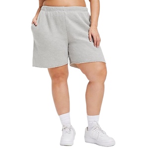 New Arrival Plus Size Women's Casual Shorts Breathable High Waist <b>Drawstring</b> Regular Fit Spandex/Polyester Solid Color 2026 - Product Image 1