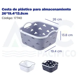 Cestino eco-friendly in piedi XXL taglia 26*19.4*13.8cm materiale PP & vimini per giocattoli e cibo in stile pulito e Rattan
