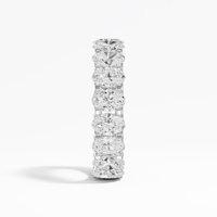 Anillo de Eternidad con Diamantes Ovalados Cultivados en Laboratorio de 4.74 Quilates en Oro Blanco de 14K y 18K con Baño de Rodio, Anillo de Bodas, Joyería al por Mayor, Suministro B2B