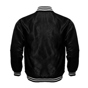 2024 hommes taille personnalisée soie Satin Bomber veste vente chaude hiver mode avec Logo personnalisé en gros du Pakistan - Product Image 5