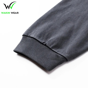 Ropa de calle personalizada algodón lavado con ácido camiseta de gran tamaño serigrafiado manga larga doble capa camisas de manga doble - Product Image 6