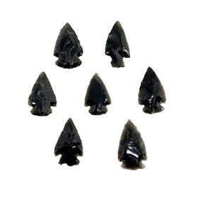 Black Obsidian Crescent Arrowhead : Black Obsidian <b>Crystal</b> Arrowhead Point : Black Obsidian Agate Arrowhead : Buy From N H AGATE - Product Image 4