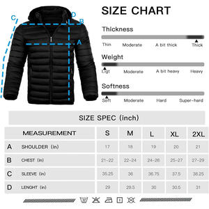 Gran oferta de chaqueta acolchada para hombre, Color negro, ajustada, con cremallera, ropa informal de talla grande, chaqueta acolchada cálida de invierno para hombre - Product Image 6