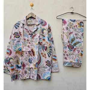 ชุดนอนผ้าฝ้ายสไตล์โบฮีเมียนของผู้หญิงลาย Paisley Dreams ชุดสวมใส่สบายใส่สบายใส่สบายสไตล์สดใสสวมใส่ของผู้หญิงทนทาน - Product Image 5