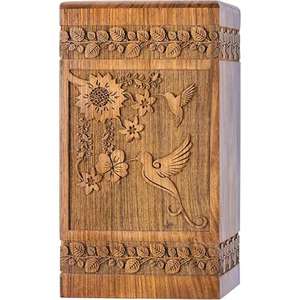 Handcrafted Large Luxury <b>Memorial</b> Wooden Rosewood Urn <b>Box</b> Modern Casket Keepsake Human <b>Pet</b> Ashes Cremation Burial Funeral Urn - Product Image 3