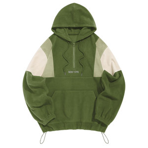 Sweats à capuche unisexes personnalisés à demi-zip 100% polyester polaire Vente en gros Prix bas Fabrication en usine en vrac Hiver - Product Image 4