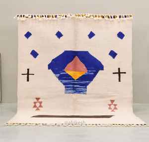 Superventas, gran alfombra marroquí Beni Ourain, lana anudada a mano con patrón de bucle Oriental para sala de estar o picnic en la puerta - Product Image 4