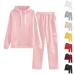 Chándal Deportivo Informal con Capucha para Hombre, Color Rosa Claro, Talla Grande, Transpirable, Ligero, para Entrenamiento y Uso Diario - Product Image 2