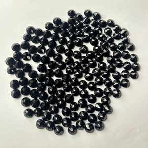 Fabricante directo de la India Sami Gems Hub Hecho a mano Espinela negra natural Facetada Corte redondo Pulido Marrón Piedra preciosa suelta - Product Image 2