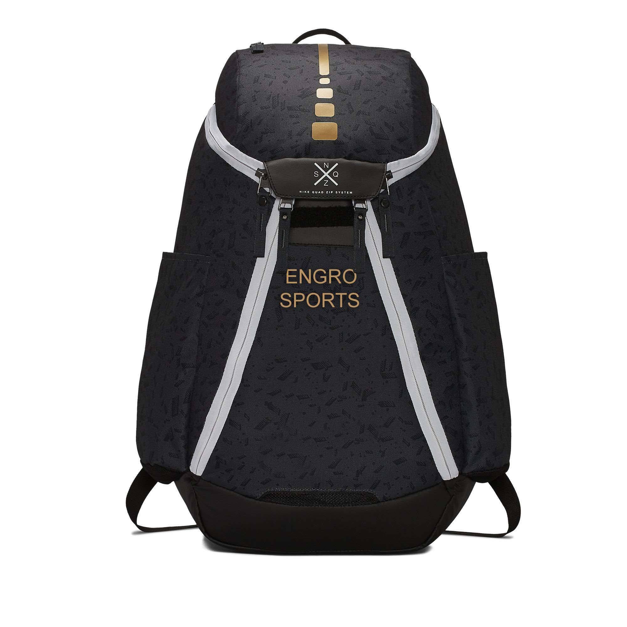 OEM Top Quality Wholesale Custom Elite Basketball Team Backpack Special  for Players Basketball Backpacks Black Glod