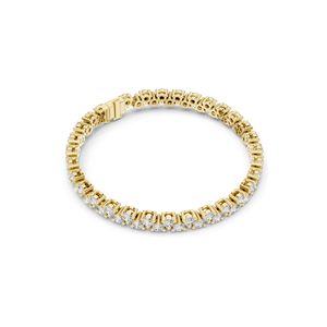 Bracelet tennis en diamants CVD de laboratoire 6,2 carats VVS-VS-EF, taille brillant rond, or 18 carats, 14 carats, 10 carats et argent 925, rose - Product Image 4