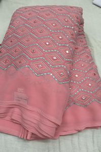 Renard Georgette broderie travail 100% polyester tissu faire pour déguisement matériel - Product Image 6