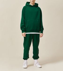 Chándal unisex de peso pesado de alta calidad, conjunto de dos piezas liso de talla grande transpirable, chándal para hombre - Product Image 6