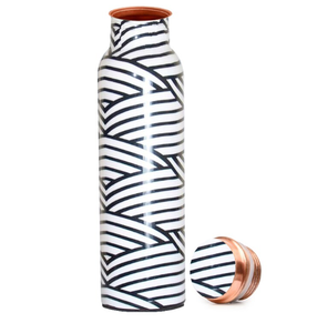 Bouteille en cuivre tendance avec finition élégante, bouteille en cuivre avec motif traditionnel, bouteille en cuivre imprimée pour le yoga - Product Image 4