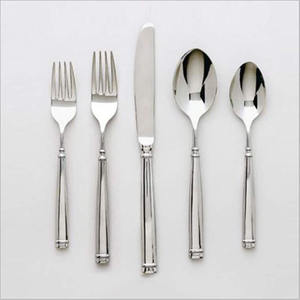 Cuillère fourchette couteau vaisselle argenterie couverts ensemble cadeau de mariage en acier inoxydable avec argent poli Designer Hadnle couverts ensemble - Product Image 2