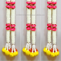 Witte handgemaakte traditionele duurzame lus voor het ophangen van buitenbloemenkransen, bruiloft, Mehndi, Haldi, housewarming, Moederdag