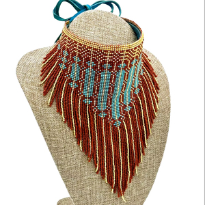 Quality Handicrafts Multi Long Seed <b>Bead</b> Necklace V Neck Necklace Beadwork Jewelry Ethnic Gift for Women <b>Man</b> BY HF CRAFTS - Product Image 1