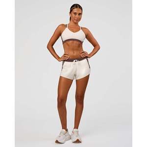 Ensemble soutien-gorge de sport Force - Imprimé blanc poudre de cacao, maintien moyen, extensible dans les 4 sens, évacuation de l'humidité, respirant, doux, grande taille, yoga - Product Image 5