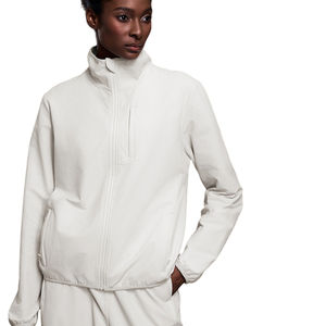 Veste coupe-vent à col montant zippée avec logo personnalisé, qualité supérieure, légère, chaude, tendance - Product Image 2