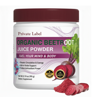 Poudre de betterave biologique de marque privée, superaliment riche en antioxydants pour le soutien de l'esprit et du corps