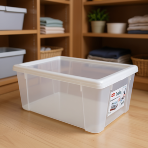 Stefanplast 10Lt Multipurpose Transparent Storage <b>Box</b> Space-<b>Saving</b> Visual Container (10Lt) - Product Image 3