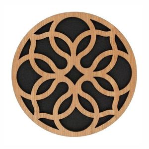 Posavasos personalizado moderno respetuoso con el medio ambiente 3,75 sublimación Hardboard Mdf Squarestone con posavasos trasero de corcho - Product Image 1