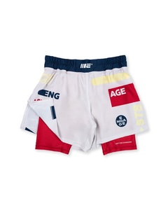 Shorts de boxe et de MMA personnalisés de haute qualité, imprimés par transfert thermique, nouveau design léopard, arts martiaux, unisexe, légers, respirants - Product Image 1