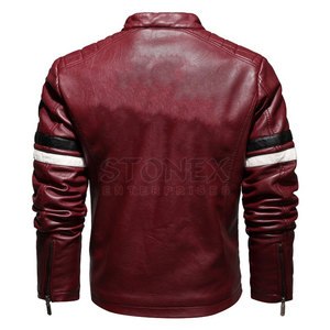 Wholesale Genuine Leather <b>Jacket</b> Men's Fashion Motorcycle Biker <b>Jacket</b> Premium Quality OEM Manufacturing Service - Product Image 2