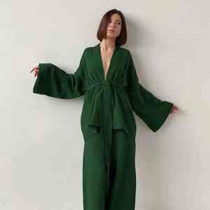 ชุดนอนผ้าฝ้ายของผู้หญิงสำหรับฤดูร้อน - Product Image 5