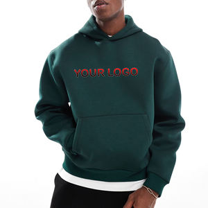 เสื้อฮู้ดและเสื้อกันหนาวโอเวอร์ไซส์สำหรับผู้ชายเสื้อฮู้ดแบบสวมหัวผ้าคอตตอน100% พิมพ์โลโก้ได้ตามต้องการ - Product Image 3