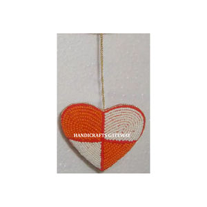 การออกแบบที่เป็นเอกลักษณ์ของการปักสีทอง zari ด้วยลูกปัดงานออกแบบรูปหัวใจเครื่องประดับแขวนสำหรับตกแต่งในเทศกาลรอมฎอน - Product Image 1