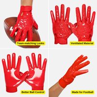 Gants de football américain en polyester extensible antidérapants, respirants et durables pour l'extérieur en hiver, adaptés aux quatre saisons (vente en gros)