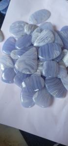 Agate bleue de qualité supérieure, pierre précieuse de guérison, formes variées pour la fabrication de colliers et de bijoux, prix de gros disponible - Product Image 3