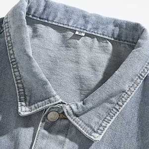 Veste en jean d'hiver personnalisable avec logo embelli-Taille XL Veste en jean délavé déchiré de haute qualité - Product Image 3