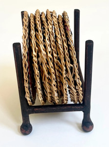 Meilleure vente de sous-verres ronds en jonc de mer d'artisanat naturel en osier artisanal personnalisé pour les produits de décoration de vaisselle du Viet Nam - Product Image 5