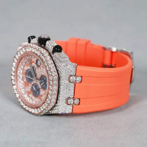 Reloj de Lujo Personalizado de Acero Inoxidable con Caja Redonda, Esfera Analógica, Movimiento Mecánico, Reloj de Hombre con Incrustaciones - Product Image 4