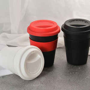 Mug à café en céramique moderne 12oz, tasse de voyage réutilisable et portable avec couvercle pour boissons chaudes - Product Image 1