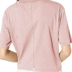 Camiseta recortada informal para mujer de la mejor calidad, Top corto sólido de secado rápido con cuello redondo, estilo de calle Popular para mujer - Product Image 5