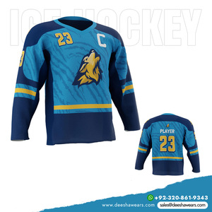 เสื้อฮอกกี้น้ำแข็ง DEESHA ชุดทีมแบบซับลิเมชั่น ระบายอากาศได้ดี กันน้ำ แห้งเร็ว ผลิตจากโพลีเอสเตอร์ 100% ชุดกีฬาสำหรับผู้ชายและผู้ใหญ่ รับสั่งทำ - Product Image 4