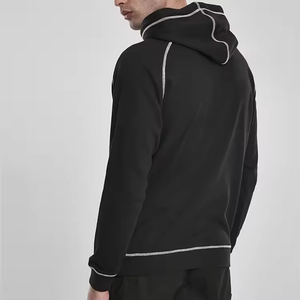 Heavyweight Cotton Custom Plus Size men's Hoodies Blank Outside Reverse Contrast <b>Stitch</b> Hoodies Men - Product Image 2