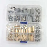 Kit Surtido de Espaciadores/Tuercas de Latón y Acero Inoxidable 304 para PCB M2, M2.5, M3, 200 Piezas, Macho y Hembra, Rosca Hexagonal M3*6mm, Niquelado