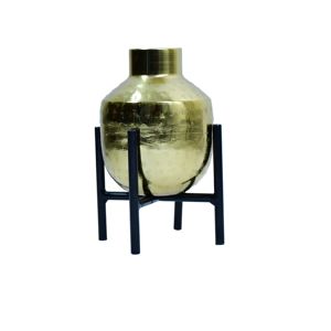 Vase à fleurs en fonte de forme personnalisée, revêtu de peinture en poudre, pour la décoration de table, design unique, pot de fleurs de luxe - Product Image 2