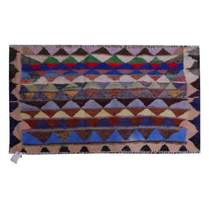 Un kilim Sanandaj authentique vintage noué à la main, unique en son genre, 4'7 x 3'5 - Product Image 1