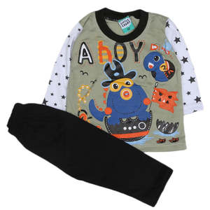 Traje de 2 Piezas de Manga Larga para Niños - Verde - Product Image 3