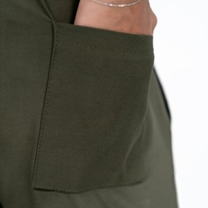 Pantalon de survêtement Cargo personnalisable pour hommes de haute qualité olive coupe ample taille moyenne motif droit léger plat direct décontracté - Product Image 6