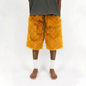 Shorts en mohair personnalisés pour hommes, tricotés, style streetwear, faible MOQ, fournisseur de marque privée - Product Image 3