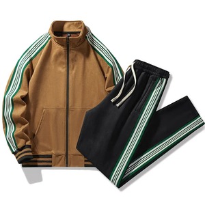 2024 primavera otoño hombres y mujeres chándal 2 piezas conjuntos Unisex deporte al aire libre tela de gamuza ropa deportiva con capucha - Product Image 3