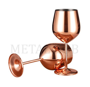 Ensemble de verres à vin de luxe en acier inoxydable or rose pour les fêtes, les restaurants et les occasions formelles d'Inde - Product Image 5