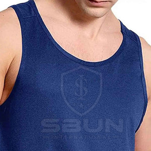 Men Gym <b>Stringer</b> Tank Top Lightweight Sleeveless Workout <b>Vest</b> 100% Polyester Muscle Fit Breathable Quick Dry Eco-Friendly - Product Image 5